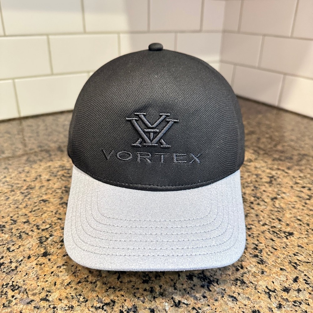 Vortex Optics ONE TOUCH Hat Stretch Fit L/XL Black Gray Quick-Dry